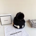 シャネル 秋冬用の暖かい ニットキャップ cap 帽 レディース 2210XMJ60-CHM4761
