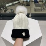 シャネル 秋冬用の暖かい ニットキャップ cap 帽 レディース 2210XMJ65-CHM4765