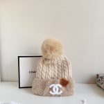 シャネル 秋冬用の暖かい ニットキャップ cap 帽 レディース 2210XMJ60-CHM4773