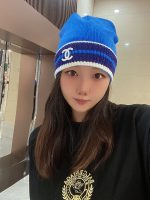 シャネル 秋冬用の暖かいニットキャップ cap レディース 2210XMJ45-CHM4816