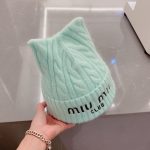 ミュウミュウ 優れた品質と低価格 ニットキャップ cap 2210XMJ-MIUM4933 - 画像 (4)