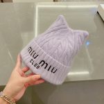 ミュウミュウ 優れた品質と低価格 ニットキャップ cap 2210XMJ-MIUM4937 - 画像 (4)